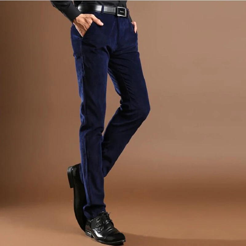 mens navy blue corduroy pants