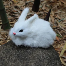 Мультяшная имитация 15 см плюшевая серая игрушка с кроликом настоящая жизнь плюшевые животные мягкая белая Зайка прекрасный Пасхальный подарок для детей