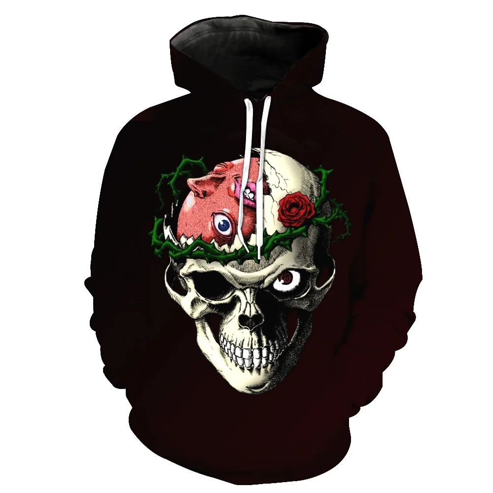 MWBAY 3D Various Skulls Sweatshirts Unisex Men Womens Hoodies Couple Spring Autumn Winter Loose Thin Hooded Hoody Tops | Женская одежда
