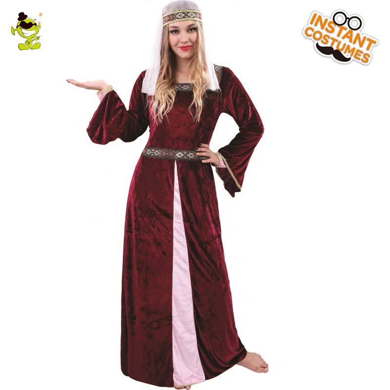 

Adults Renaissance Medieval Costume Lady's Princess Fancy Dress Party Costumes