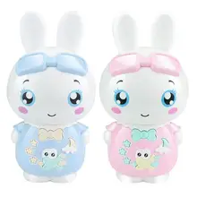 Children Learning Machine Toy Cartoon Rabbit Kids Early Education Story Machine Light Music Electronic Toys Baby Christmas Gift