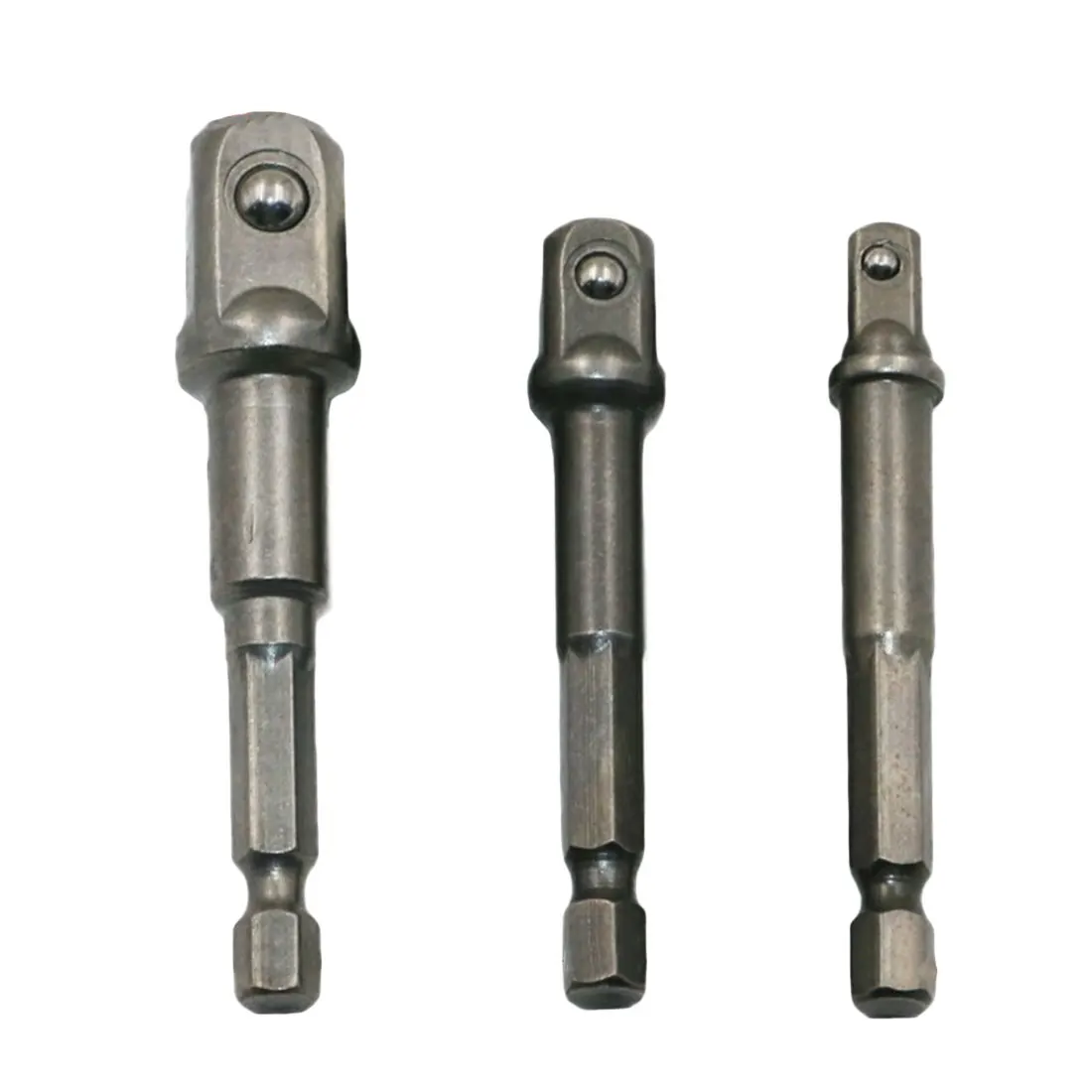

Hex Power Drill Driver Socket Wrench Adapter 3pcs/set 1/4" 3/8" 1/2" Extension Bar Bit Hex Socket Bits Wood Metal Drilling