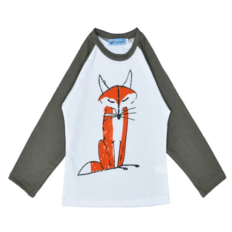 Осенняя одежда для мальчиков футболка коллекция г. милая одежда с рисунком животных для мальчиков футболка осенняя детская одежда с длинными рукавами футболка для девочки и мальчика