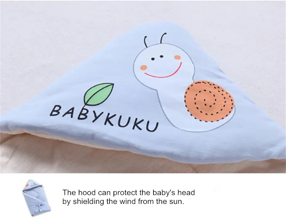 Famuka новорожденных пеленать сверхмягкий комфортный ребенок с капюшоном для маленьких девочек и мальчиков мультфильм утепленный плащ