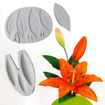 

Flower Pro Lily & Lily Buds Mould Silicone Mold Fondant Cake Decorating Tool Gumpaste Sugarcraft Chocolate Forms Bakeware