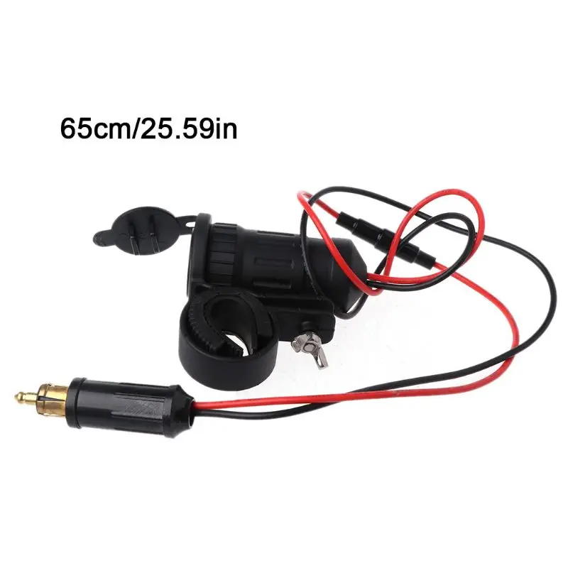  12V 24V Motorrad Lenker Hella/DIN Stecker Wasserdicht Dual USB Ladegerät 2.4A für Smartphone Tablet