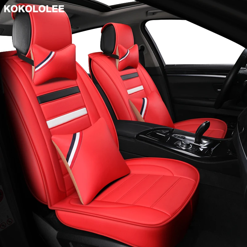 

kokololee Universal Leather Car seat cover for Ssangyong all model Actyon Kyron Tivolan Rexton korando car styling accessories