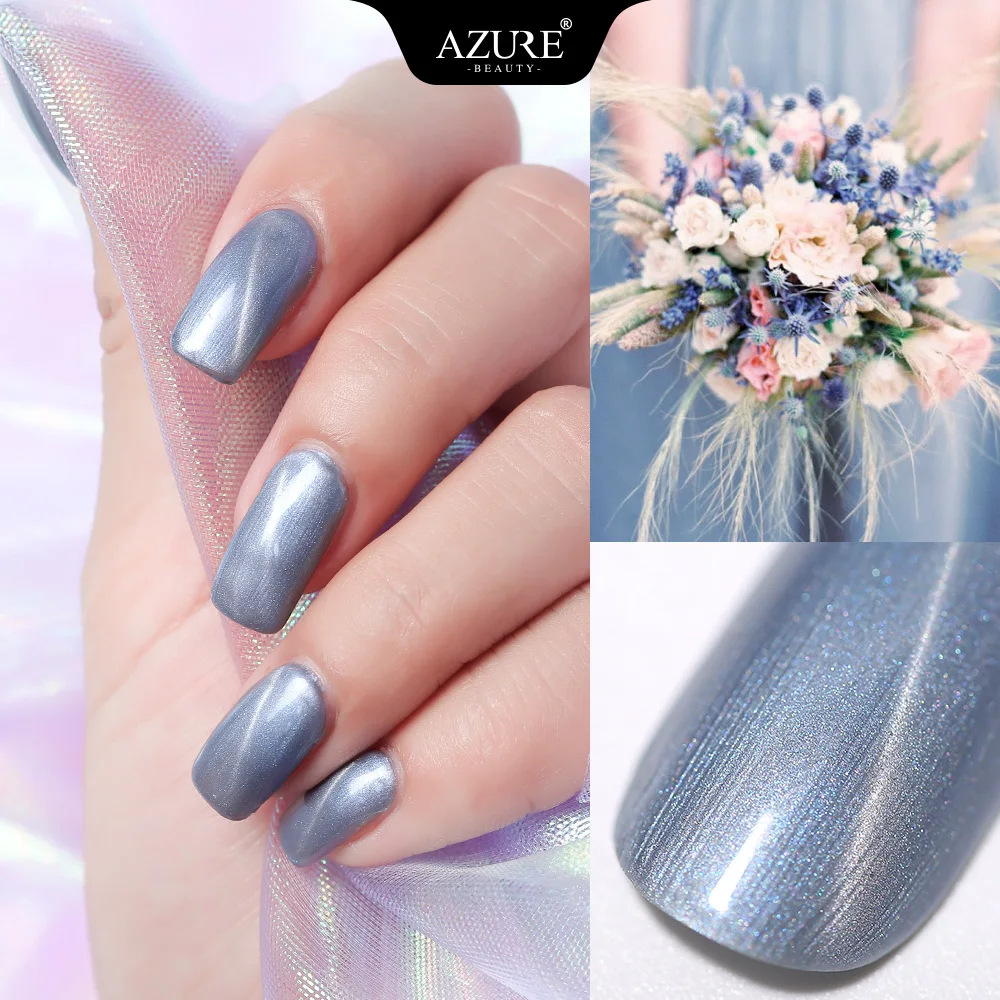 Azure beauty Русалка Гель-лак с эффектом "кошачий глаз" замочить от УФ-Хамелеон для использования с магнитом Гель-лак для ногтей Полупостоянный гель нужен магнит-Стик