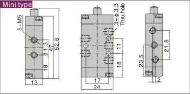 5 Port Basic M5B110-06 Mechanical Valve