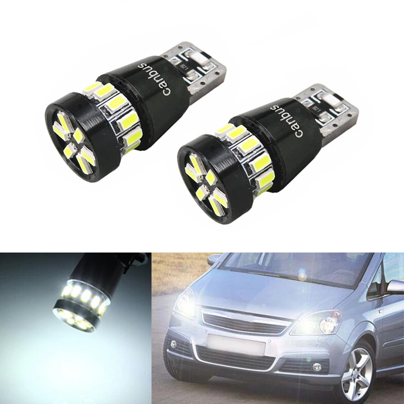 

2x W164 T10 W5W 18 LED 3014SMD Parking Lights Sidelight No Error For Opel Astra h j g Corsa Zafira Insignia Vectra b c d