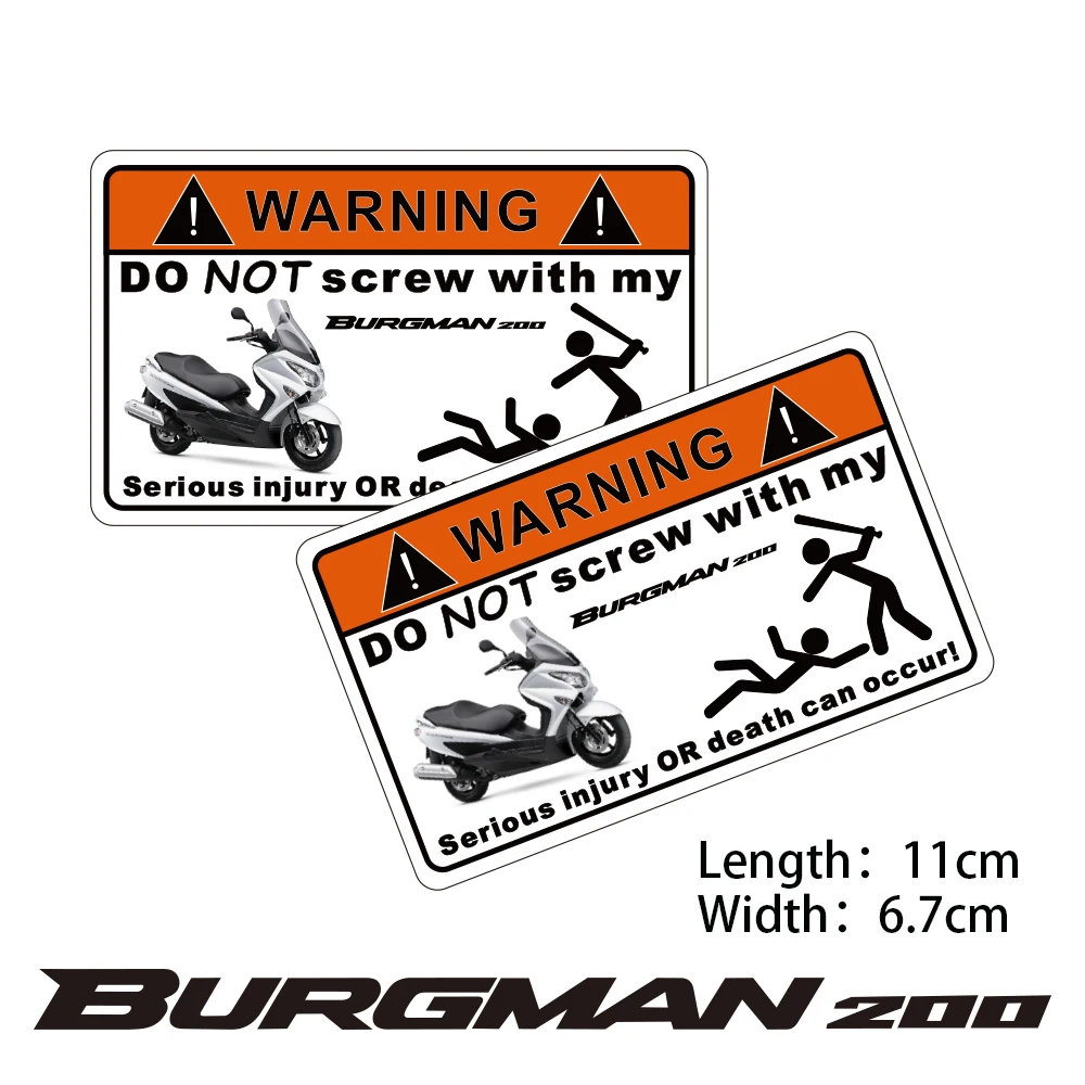 

KODASKIN 2 Pieces Do Not Screw Warning Sticker Decal for SUZUKI BURGMAN 200