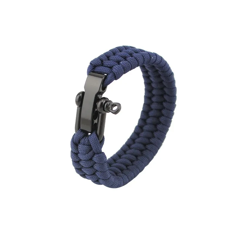 

Braided Pulseras Outdoor Camping Rescue Bracelets Parachute Cord Emergency Ropes Multifunctional Rope Survival Monochrome Rope