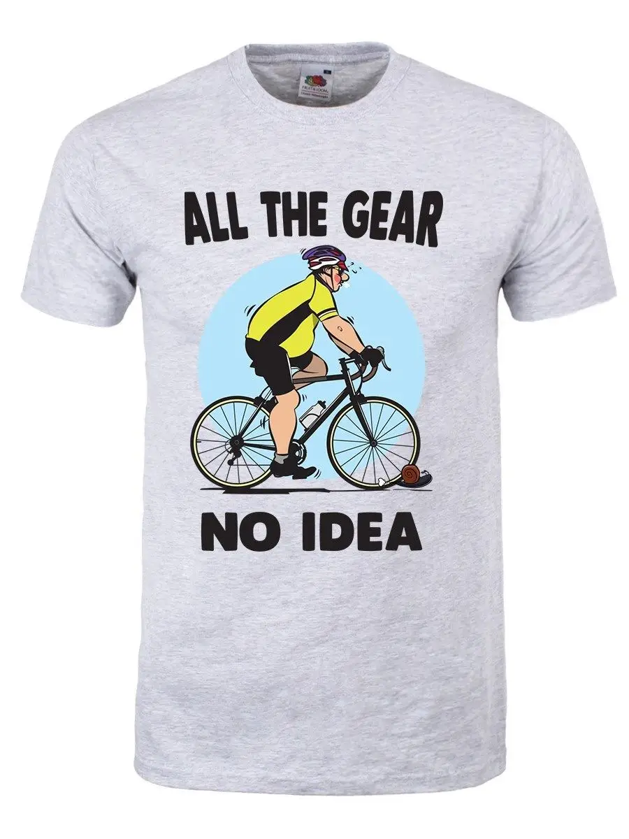 All The Gear No Idea Men's Grey T-shirt Man Print T-Shirt Hipster top tee | Мужская одежда