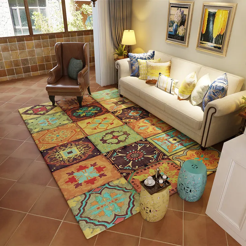 

Creative Nordic Carpet Livingroom Home Decor Bedroom Carpet Sofa Coffee Table Rug Bohemian Study Floor Mat Kids Room Tatami Rugs