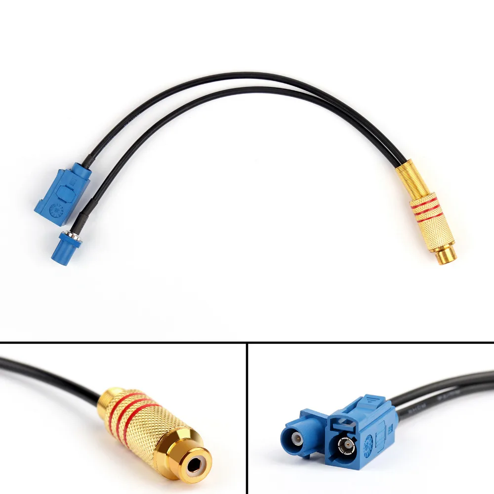 

Areyourshop RG174 Cable 20CM RCA Female Plug Jack To Fakra-C Male & Female Plug RG174 Splitter Cable