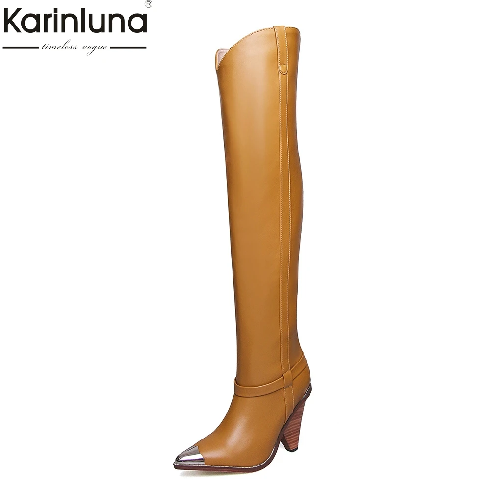 

Women's Over The Knee Boots Woman shoes Autumn Winter Fashion Strange High Heel Pointed Toe Boots female shoes women Big Size 44