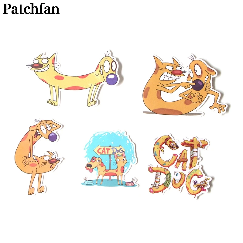 Patchfan 14 шт. наклейки Catdog для скрапбукинга, ноутбука, скейтборда, мотоцикла, украшения дома, наклейки на стену автомобиля, значки A2007