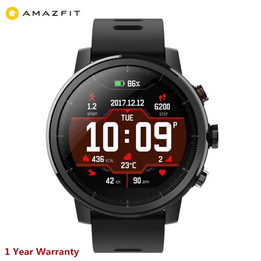 Новые Xiaomi Huami Gloable version Amazfit Stratos 2 Смарт-часы спортивные gps 5ATM вода 2.5D gps Firstbeat плавательные умные часы