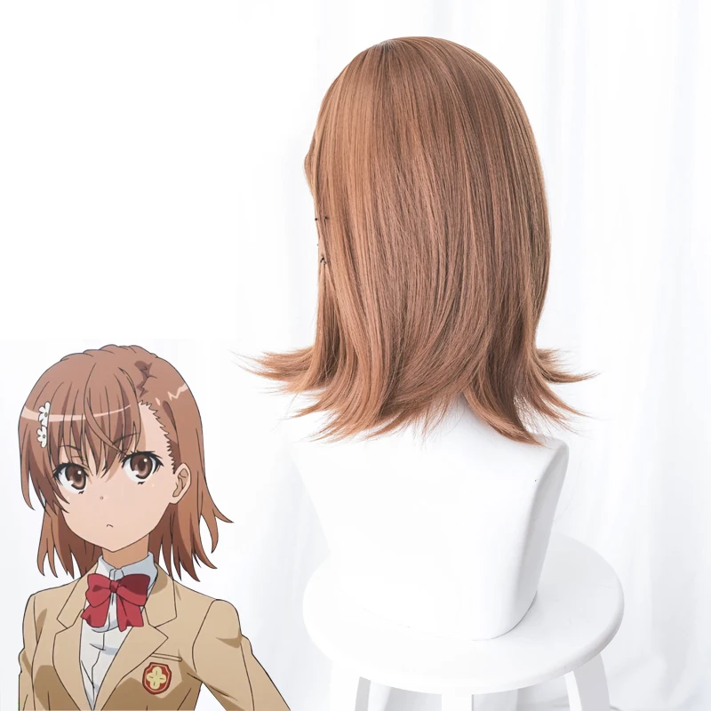 Парик для косплея Mikoto Misaka с определенным волшебным индексом III коричневые