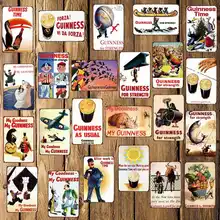 [WellCraft] Guinness Fish Bird SUN металлические знаки настенные Постеры-таблички на заказ живопись подарок в античном стиле винтажный Бар Декор LT-1697