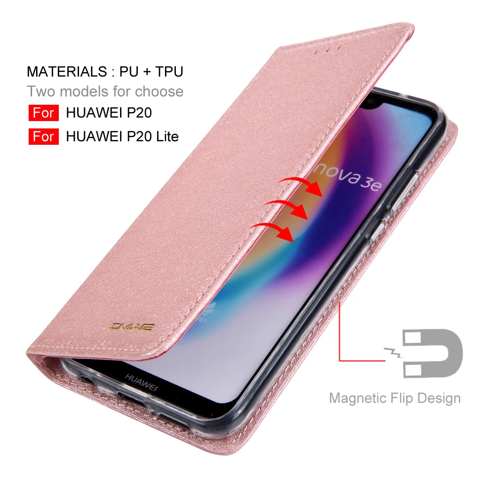 Магнитный флип-чехол для huawei P20 Lite P20 Шелковый кожаный и силиконовый мягкий чехол huawei P20 Lite чехол роскошные чехлы для телефонов