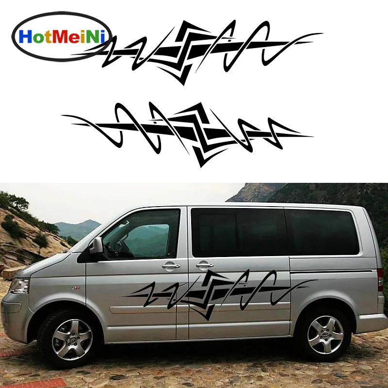 

HotMeiNi 2 X Freedom Jump Star Sword personalized car sticker stripes For Motorhome Camper Van Door side Vinyl Decal 10 Colors