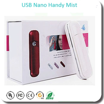 

Free shipping USB rechargeable emily nano facial beauty handy mist spray sprayer facial steamer cleaner machine