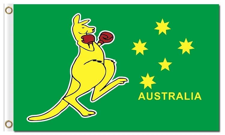 Boxing Kangaroo Flag 4x6ft Australia Flag Aussie Oz Australian Kangaroo 