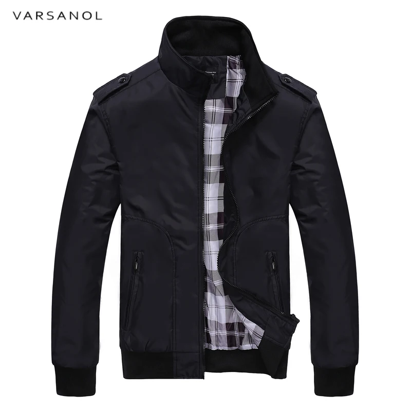 Varsanol новая куртка пальто мужская одежда осенние куртки мужская одежда Высокое качество весенняя куртка воротник стойка хлопок полиэстер