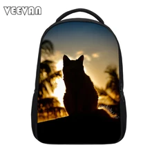 Veevan marken frauen rucksäcke nette katze schulrucksack für mädchen mode reiseschultertasche leucht druck rucksack kinder