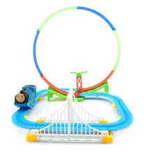 YUSHIXING Cartoon Car Slot Track Toys with 360 Degree Train Road DIY Electric Educational Musical Kits Toy Gift A333-200