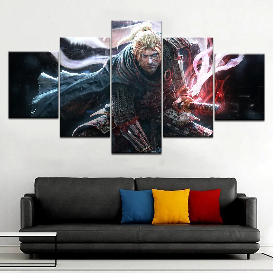 Вильям | игра Nioh Wiki 5 панель HD Печать настенный постер Холст Искусство Живопись для украшения дома гостиной
