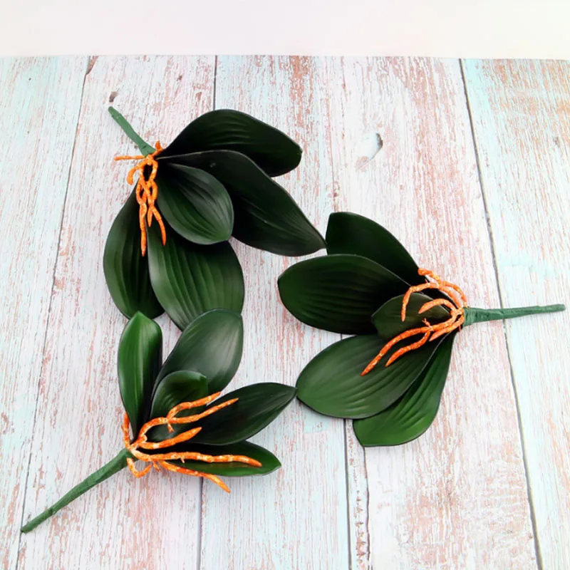 Hot 1Pcs Phalaenopsis leaf artificial plant leaf decorative flowers auxiliary material flower decoration Orchid leaves wholesale Hot 1Pcs Phalaenopsis leaf artificial plant leaf decorative flowers auxiliary material flower decoration Orchid leaves wholesale