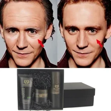 Набор для ежедневного ухода за кожей против старения, для мужчин, 3 шт., Очищающий эссенция, крем, увлажняющий, контроль жирности, сужение пор, против морщин, для мужчин, уход за лицом