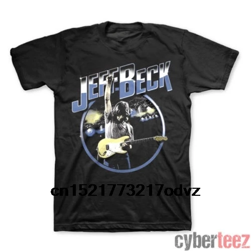 Мужская футболка JEFF BECK Live Guitar Photo с коротким рукавом черная забавная новинка wo для