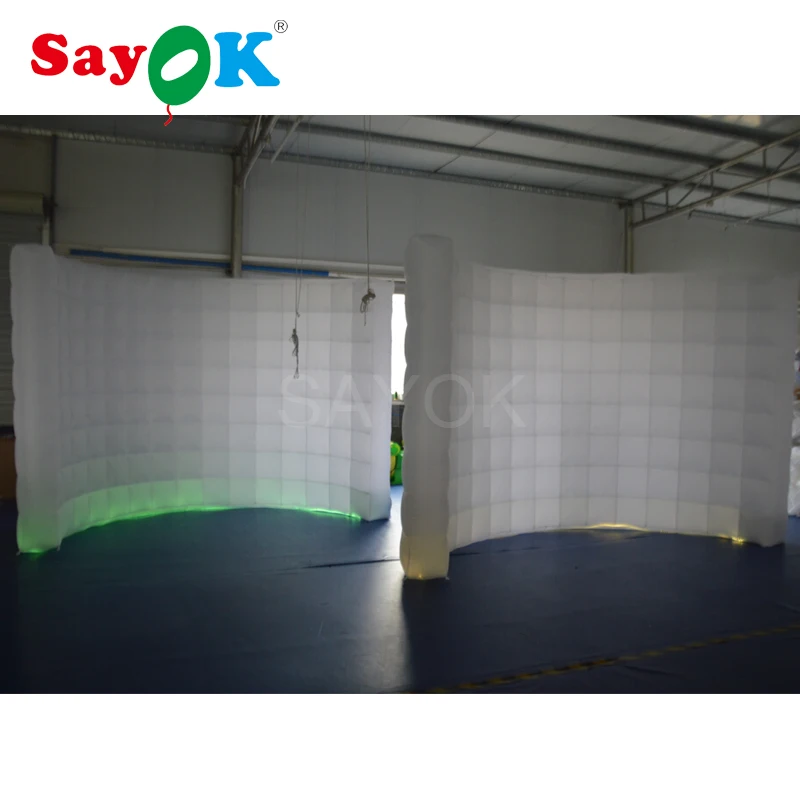 Надувные Photo Booth стены 3*1,5*2,3 м вечерние свадебные фонового освещения украшения с 17-Цвет огни