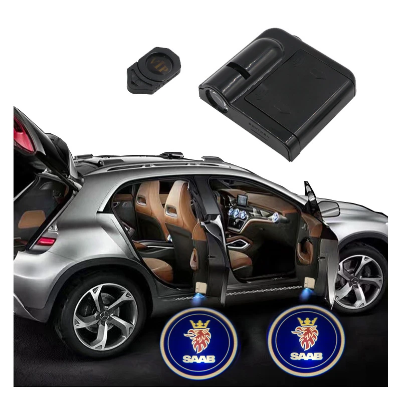 2 قطعة Led باب السيارة مرحبا مصباح شعار ل صعب 9-3 9-5 1993 1995 900 9000 92 العارض شبح الظل مصباح