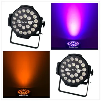 

14pcs High quallity LED Par Can 24x18W RGBWA+UV Lighting 6IN1 LED Stage Lighting Spot light par for Disco KTV Party