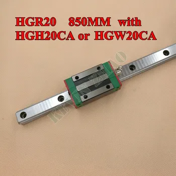 

NEW HGR20 linear guide rail 850mm long with 1pcs linear block carriage HGH20CA or HGW20CA HGH20 CNC parts