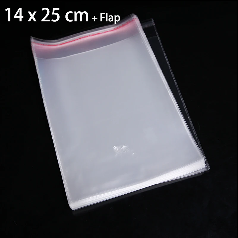 50pcs 14 x 25cm Crystal Clear Resealable Plastic Packaging 