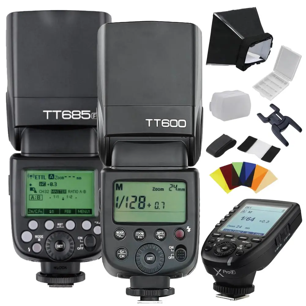 

Godox TT685F + TT600 2.4G Wireless E-TTL II HSS 1/8000s Flash Speedlite + XPro-F Trigger Transmitter for Fujifilm DSLR Camera