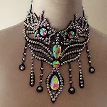 New Latin Dance Modern Dance Competition Dance Dress Accessories Middle East Drilling Necklace