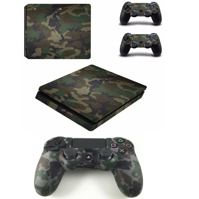 Камуфляжный силиконовый резиновый чехол для Playstation 4 Slim PS4|stickers for|stickers stickersstickers