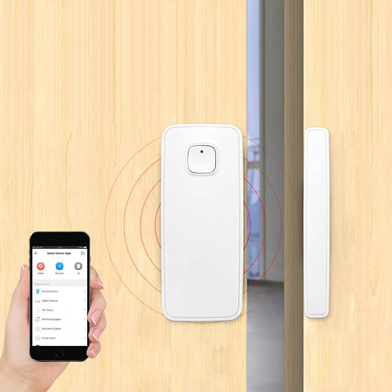 FUERS Home Security Wireless Smart WiFi Door Window Sensor Magnetic Detector Alexa Compatible APP Control Work With Amazon Alexa