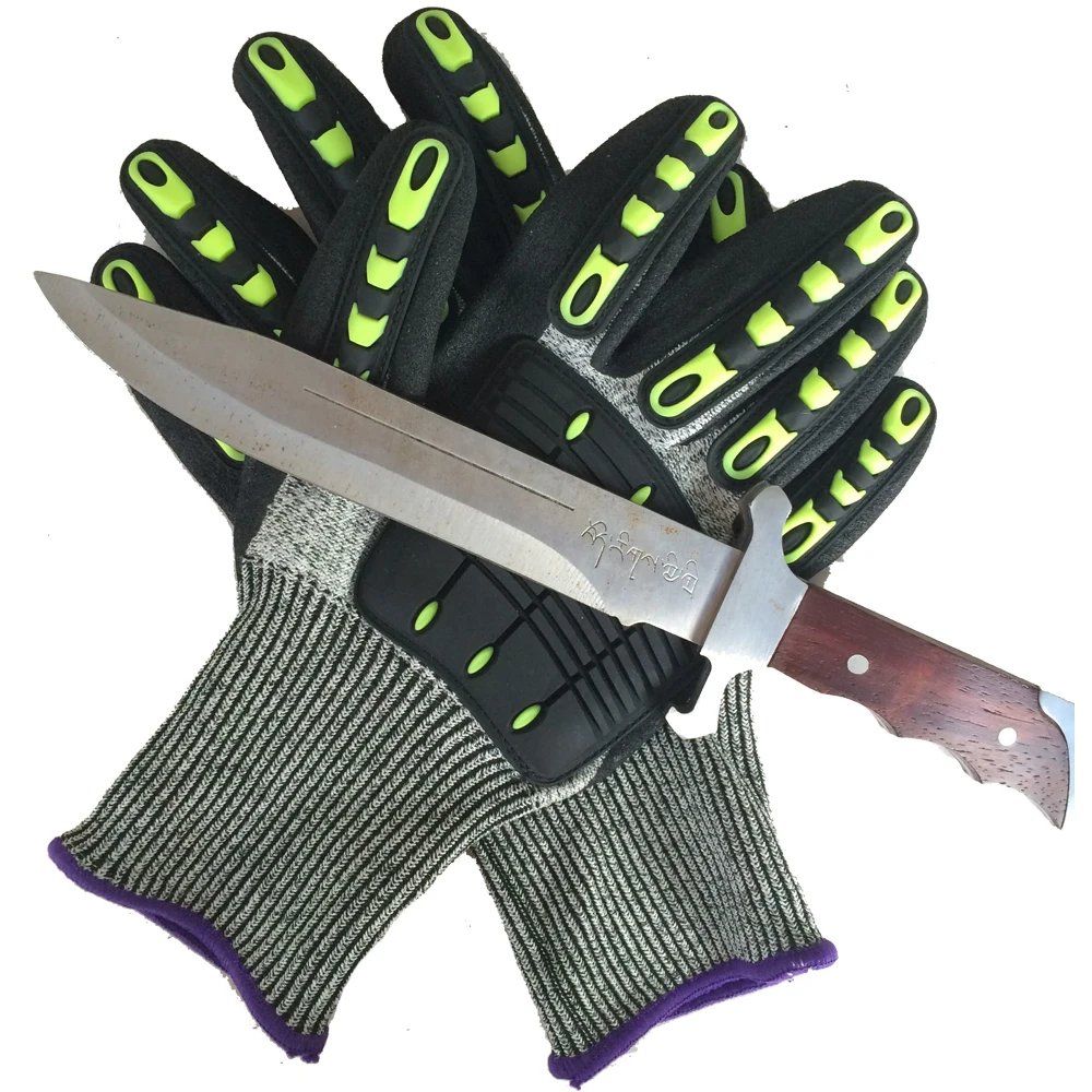 TPR Full Finger Cut Resistant Safety Gloves Riding Cycling Gloves Protective Hands from Knife (one pair)