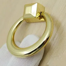 modern simple fashion furniture knobs gold drawer cabinet pulls knobs bright gold shaky drop rings dresser
