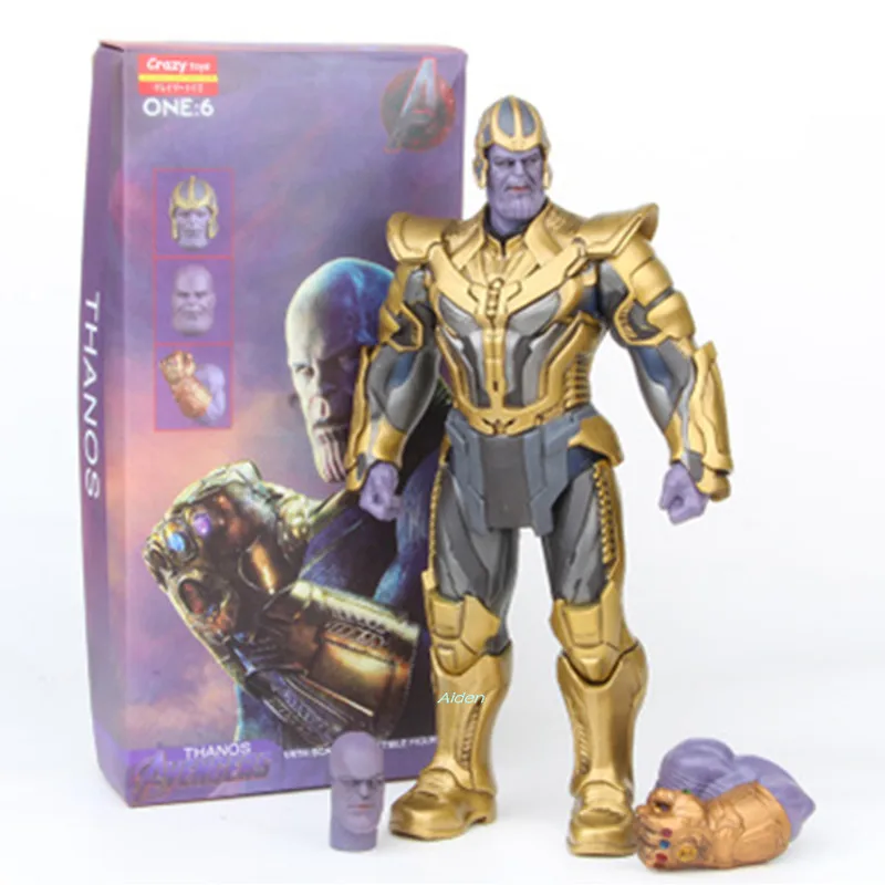 

Avengers: Endgame Megamind Thanos 13" Statue Infinity Gauntlet Infinity Stones Decoration PVC Action Figure Toy BOX 33CM Z1606