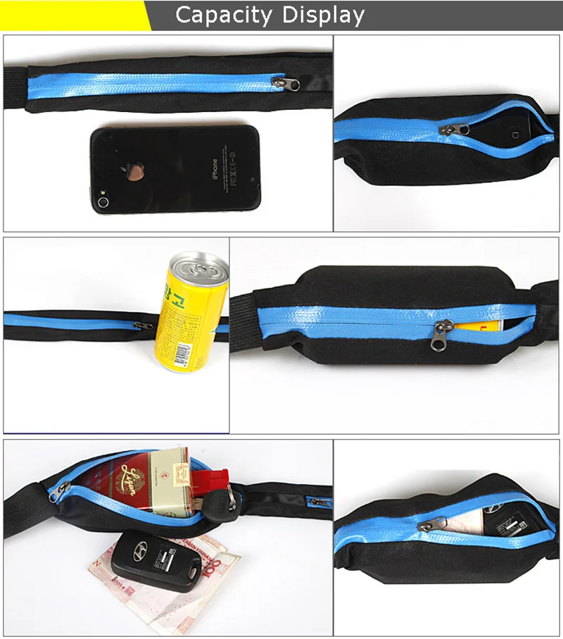 Fashion Waist Bag Personal Security Nylon Package Admission Package Invisible Pockets Fanny Pack Phone Bag Belt Pouch Waist Pack (4)