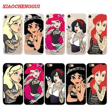 Татуированная Алиса Ариэль Жасмин Мягкий силиконовый чехол для телефона iPhone 8 7 6 6S Plus X XS XR XS Max 5 5S 11 pro max чехол