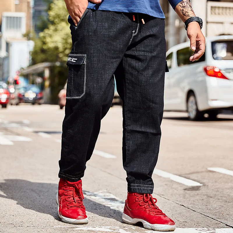 Мужские несколько эластичных талии хип-хоп Фитнес Брюки цвет случайные брюки